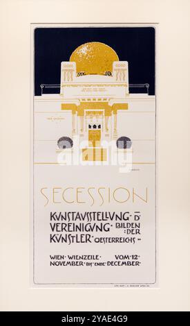 Wien, Österreich - 26. April 2024: Plakat der Sezessionsbewegung in Wien Stockfoto