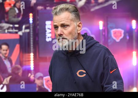 Matt Eberflus Head Coach der Chicago Bears vor dem 6. Woche Match Chicago Bears gegen Jacksonville Jaguars im Tottenham Hotspur Stadium, London, Großbritannien, 13. Oktober 2024 (Foto: Craig Thomas/News Images) Stockfoto