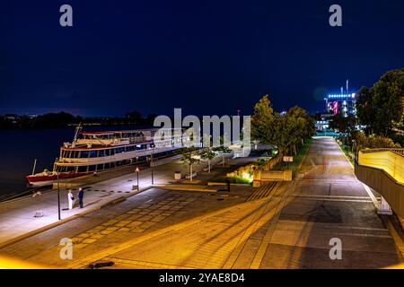 Reichsbrücke Wien, Reichsbrücke Wien, Donauinsel, Donauinsel, Wien Stockfoto