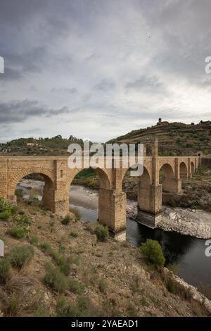 Puente Romano de Alcántara, Caceres, Extremadura, Spanien, Europa Stockfoto