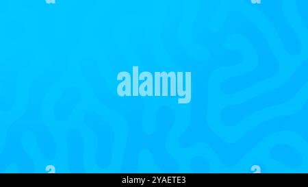 Großes blaues turing-Muster auf hellblauem Hintergrund. Organisch aussehende Muster. Abstrakter, lebendiger Hintergrund im Vollformat mit Kopierraum. Stockfoto