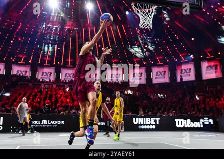 , - 13. OKTOBER: Mihailo Vasic - Liman während des Finalspiels der FIBA 3x3 World Tour Amsterdam 2024 zwischen Ub und Liman bei Gasthouder am 13. Oktober 2024 in Amsterdam, Niederlande. (Foto: Edwin J.H. de Vries/Orange Pictures) Credit: Orange Pics BV/Alamy Live News Stockfoto