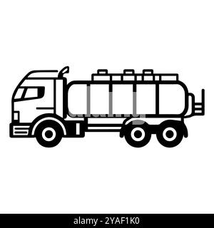 Kraftstofftanksymbol oder modernes Liniensymbol. Vektorgrafik und Ikonendesign mit auffälligen Konturen. Schwarzes und weißes Pixel Perfect minimalistisches Symbol isoliert Stock Vektor