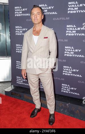 San Rafael, USA. Oktober 2024. Jude Law nimmt an einer besonderen Ehrung Teil und erhält den Mill Valley Film Festival Award beim 47. Mill Valley Film Festival im Smith Rafael Film Center am 13. Oktober 2024 in San Rafael, Kalifornien. FOTO: Picture Happy/imageSPACE für MVFF/SIPA USA Credit: SIPA USA/Alamy Live News Stockfoto