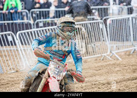 Weston-super-Mare, Somerset, England, Großbritannien. Oktober 2024. Ashley gierig, 2. Platz, in Aktion. Dieses Jahr feiert das prestigeträchtige Weston Beach Race das 41. Jubiläum und verspricht eine spektakuläre Veranstaltung zu werden, bei der über vier Jahrzehnte geländegängiger Exzellenz gefeiert werden. John Rose/Alamy Live News Stockfoto