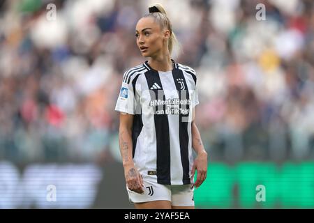 Turin, Italien. Oktober 2024. Alisha Lehmann von Juventus während des Serie A Femminile Matches im Allianz Stadium in Turin. Der Bildnachweis sollte lauten: Jonathan Moscrop/Sportimage Credit: Sportimage Ltd/Alamy Live News Stockfoto