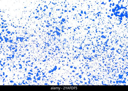 Blaue Aquarellfarbe auf weißem Papier Stockfoto