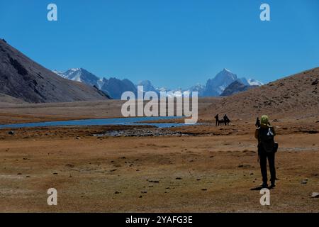 Trekking zum Shimshal Pass, Shimshal, Gojal, Pakistan Stockfoto