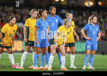 MELBOURNE, AUSTRALIEN, 14. JULI: Freundschaftsspiel zwischen Australien und Frankreich zur Weltmeisterschaft 2023 am 14. Juli 2023 Stockfoto