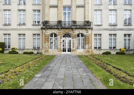 Jette, Region Brüssel Hauptstadt, Belgien, 02 14 2020 die alte Abtei von Dieleghem mit dem Museum des Komitats Jette und dem Saal für Hochzeitszeremonien, Stockfoto