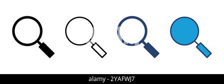 Symbolvektor suchen. lupensymbol suchen Stock Vektor
