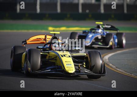 MELBOURNE, AUSTRALIEN, 22. MÄRZ: Gabriel Bortoleto aus Brasilien und Invicta Racing während der Qualifikation beim Formel 2 Grand Prix von Australien 2024 in Albert Stockfoto