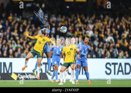 MELBOURNE, AUSTRALIEN, 14. JULI: Freundschaftsspiel zwischen Australien und Frankreich zur Weltmeisterschaft 2023 am 14. Juli 2023 Stockfoto