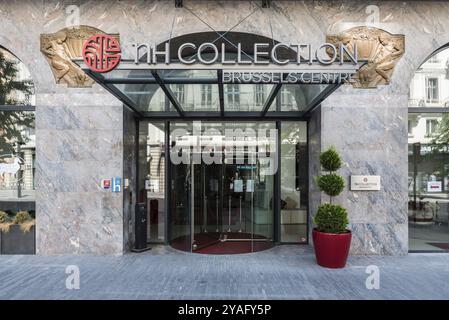 Stadtzentrum von Brüssel, Altstadt von Brüssel, Belgien, 05 29 2020 Fassade des NH Collection Hotel im Stadtzentrum von Brüssel, Europa Stockfoto