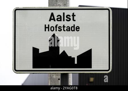 Aalst, Flämisch Brabant, Belgien, 11 02 2022, Zeichen der Stadtzone Aalst Hofstade, Europa Stockfoto