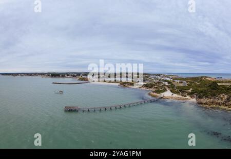 ROBE AUSTRALIA, 11. April 2023: Die ikonische Architektur des historischen Robes an einem stürmischen Herbsttag an der Kalksteinküste, South Australia, Australien, OCE Stockfoto