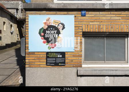 Liedekerke, Region Ostflandern, Belgien, 08 28 2021 die Brauerei des authentischen Geuze Lambic Biers von Mort Subite, Europa Stockfoto