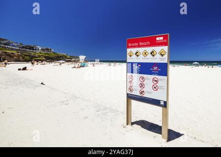 SYDNEY, AUSTRALIEN, 05. DEZEMBER 2023: Blick in Richtung Bronte Beach von einem warmen Sommertag in Sydney, New South Wales, Australien, Ozeanien Stockfoto