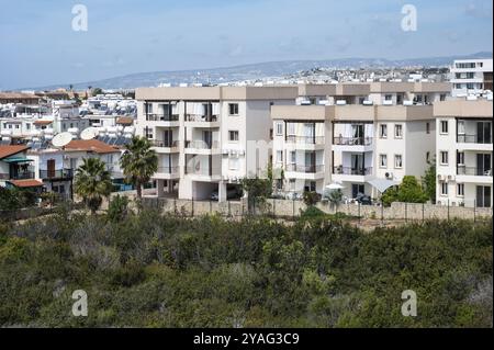 Paphos, Paphos District, Zypern, 23. März 2023, Blick auf die Landschaft über den Fabrica Hill, Europa Stockfoto