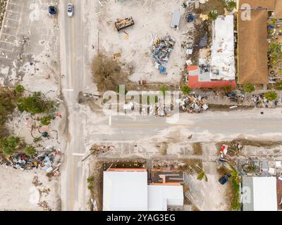 Hurrikan Milton Aftermath Stockbild aufgenommen in St. Petersburg Beach Florida 2024 Stockfoto