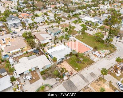 Hurrikan Milton Aftermath Stockbild aufgenommen in St. Petersburg Beach Florida 2024 Stockfoto