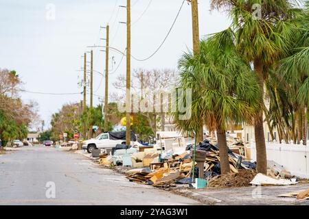 Stockbild Hurrikan Milton Aftermath 2024 St. Petersburg Beach Florida 2024 Stockfoto