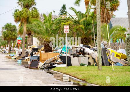 Stockbild Hurrikan Milton Aftermath 2024 St. Petersburg Beach Florida 2024 Stockfoto