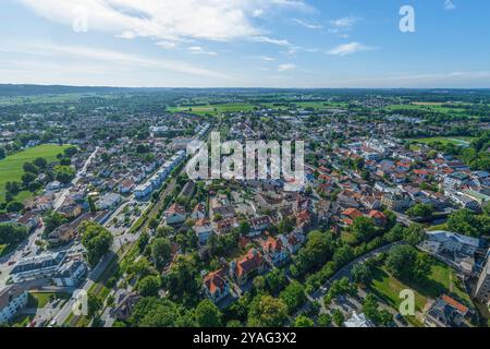 Die Kurstadt Bad Aibling in Oberbayern von oben Stockfoto