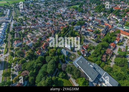 Die Kurstadt Bad Aibling in Oberbayern von oben Stockfoto