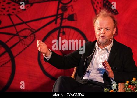 Schauspieler Toby Jones bei einem Flipside Festival 2024 Q&A, kürzlich bekannt für Mr. Bates vs. The Post Office und vor Ort bekannt für Lance in Detectorists Stockfoto