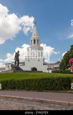Spasskaya Turm des Kasaner Kremls in Kasan, Tatarstan. Stockfoto