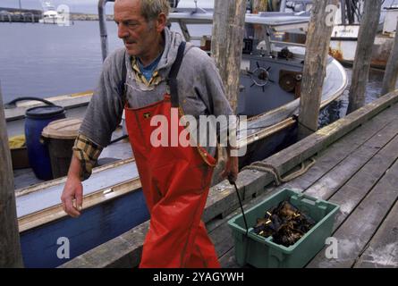 - Ein Fischer in Ibiette. Stockfoto