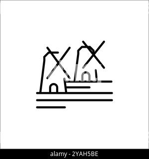 Symbol „Windmühle Line“ Stock Vektor