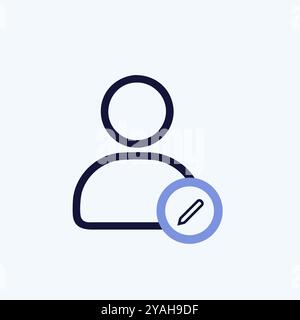 Profilsymbol bearbeiten Vektorgrafik Bild. Stock Vektor