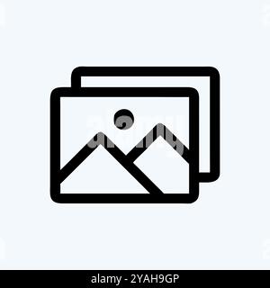 Galerie- oder Fotosymbol Stock Vektor