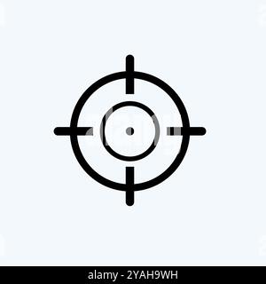 Vektorgrafik des Zielsymbols. Stock Vektor