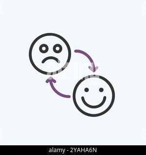 Vektorgrafiken für Reaktionssymbole. Stock Vektor