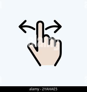 Symbol „Wischgeste“ Stock Vektor