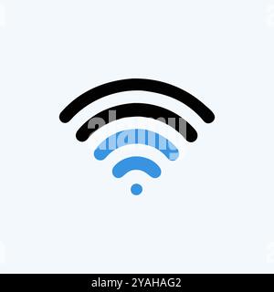 Vektorgrafik des Wi-Fi-Symbols. Stock Vektor