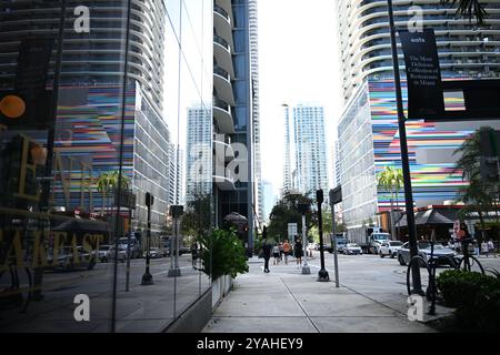 Miami Brickell an einem ruhigen Tag Stockfoto