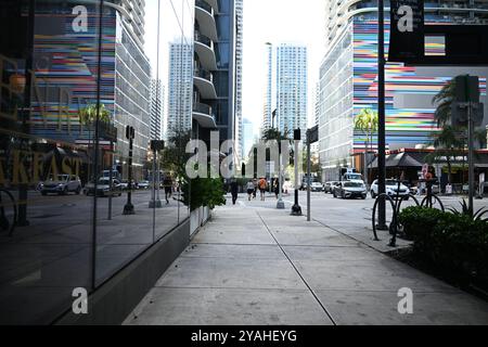Miami Brickell an einem ruhigen Tag Stockfoto