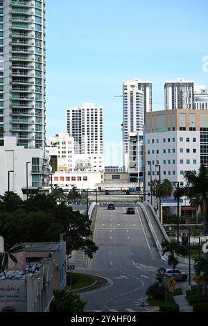 Miami Brickell an einem ruhigen Tag Stockfoto