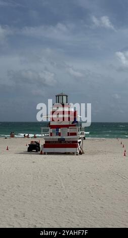 South Beach miami und Ocean Drive Avenue Stockfoto