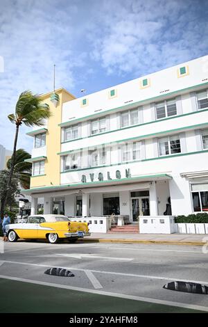 South Beach miami und Ocean Drive Avenue Stockfoto