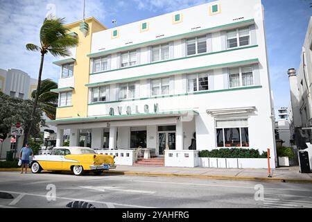 South Beach miami und Ocean Drive Avenue Stockfoto