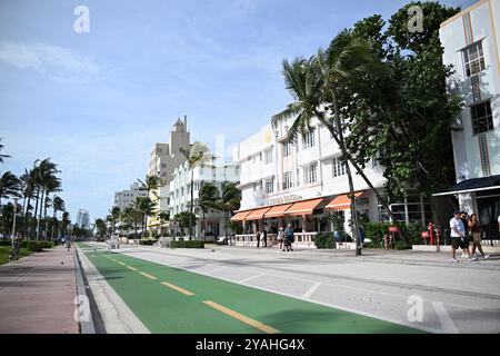 South Beach miami und Ocean Drive Avenue Stockfoto