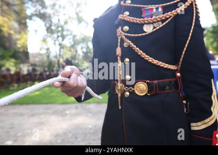 Paris, Frankreich. Oktober 2024. Belgisches Königspaar im Hotel Matignon während seines Staatsbesuchs in Paris, Frankreich am 14. Oktober 2024. Foto: Raphael Lafargue/ABACAPRESS. COM Credit: Abaca Press/Alamy Live News Stockfoto