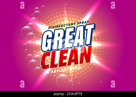 Modernes Etikett für Reinigungsmittelreiniger Flüssigkeitsetikett für Business-Marketing-Vektor Stock Vektor