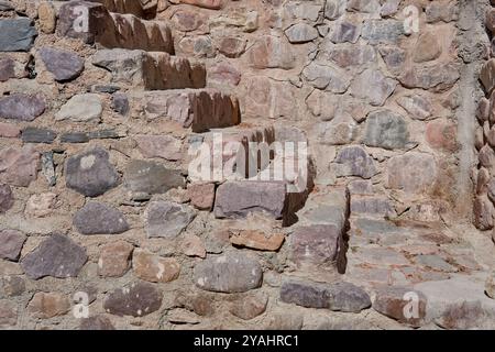 Profiltreppe in Iruya, Salta Argentinien. Stockfoto