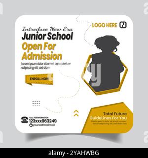 Kindergarten Open Social Media Post Design Banner Stock Vektor